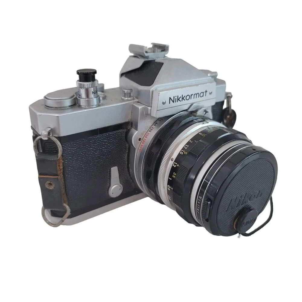 Vintage Nikkormat FTN 35mm SLR Film Camera With NIKKOR-H Auto 1:2 f=50mm Lens